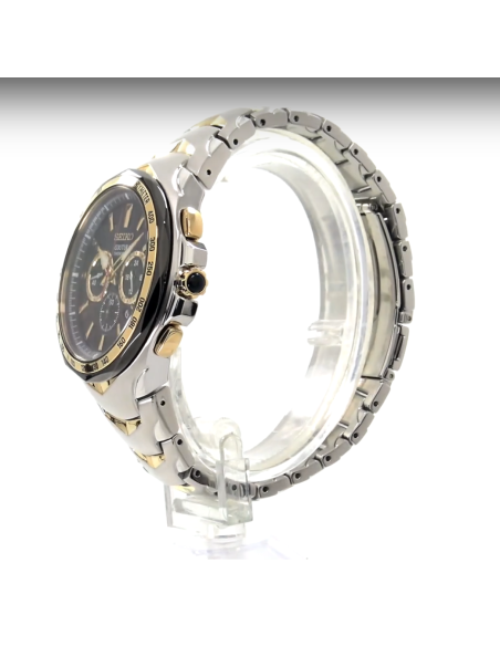 reloj cronógrafo hombre Seiko Coutura SRWZ26 45.6mm cristal de zafiro 100m WR correa de acero